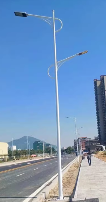 延长道路双侧10米高低臂